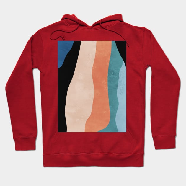 Abstract Colour Orange Artwork Hoodie by Art Designs